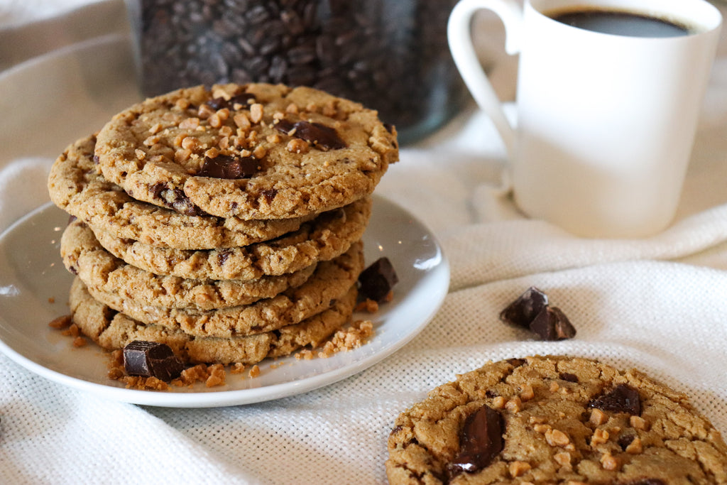 Elevate Your Cookie Game with Espresso, Brown Butter, Toffee, and Dark Chocolate Chip Cookies