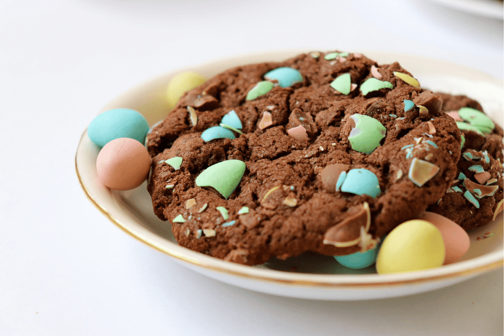Trove Desserts handmade Double Chocolate Mini Egg Cookie Recipe for Easter Baking